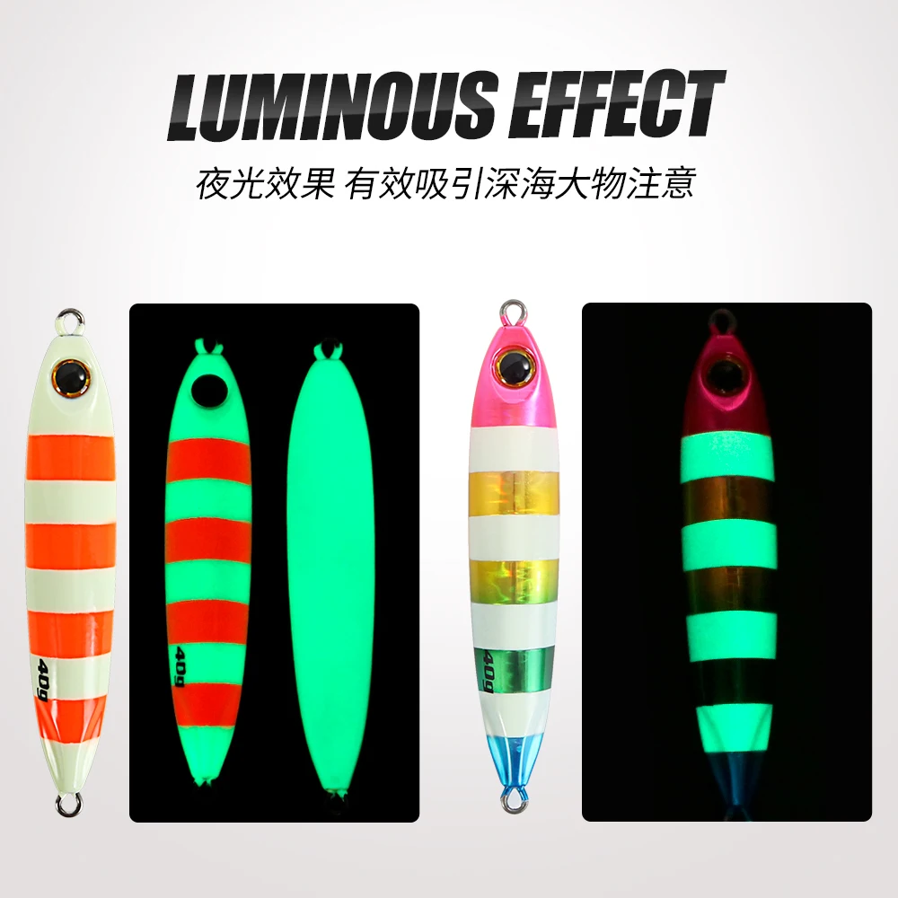 JIGGING PRO 40g 60g lento Blatt Cast Slim Shore Jigging señuelo largo fundido Metal Jig cebo de pesca - imagen 5