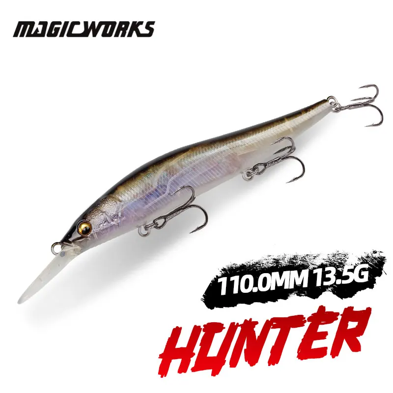Magic Works Señuelos Flotantes Lubina Negra – Wobbler Jerkbait