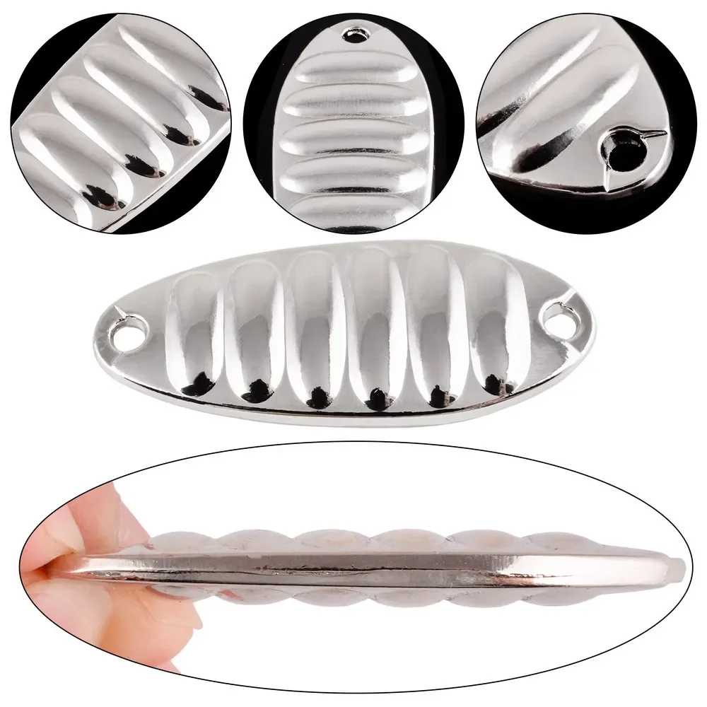 Señuelo de cuchara giratoria de Metal Premium, cebo duro duradero para aventuras de pesca al aire libre, accesorios de pesca artificiales, 10 piezas - imagen 3