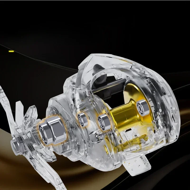 GD carrete de pesca de perfil de fundición de cebo de alta velocidad, rodamientos de bolas 5 + 1, relación de engranaje 7,2: 1, 8kg, arrastre máximo, sistema de frenado magnético de 18 niveles - imagen 5