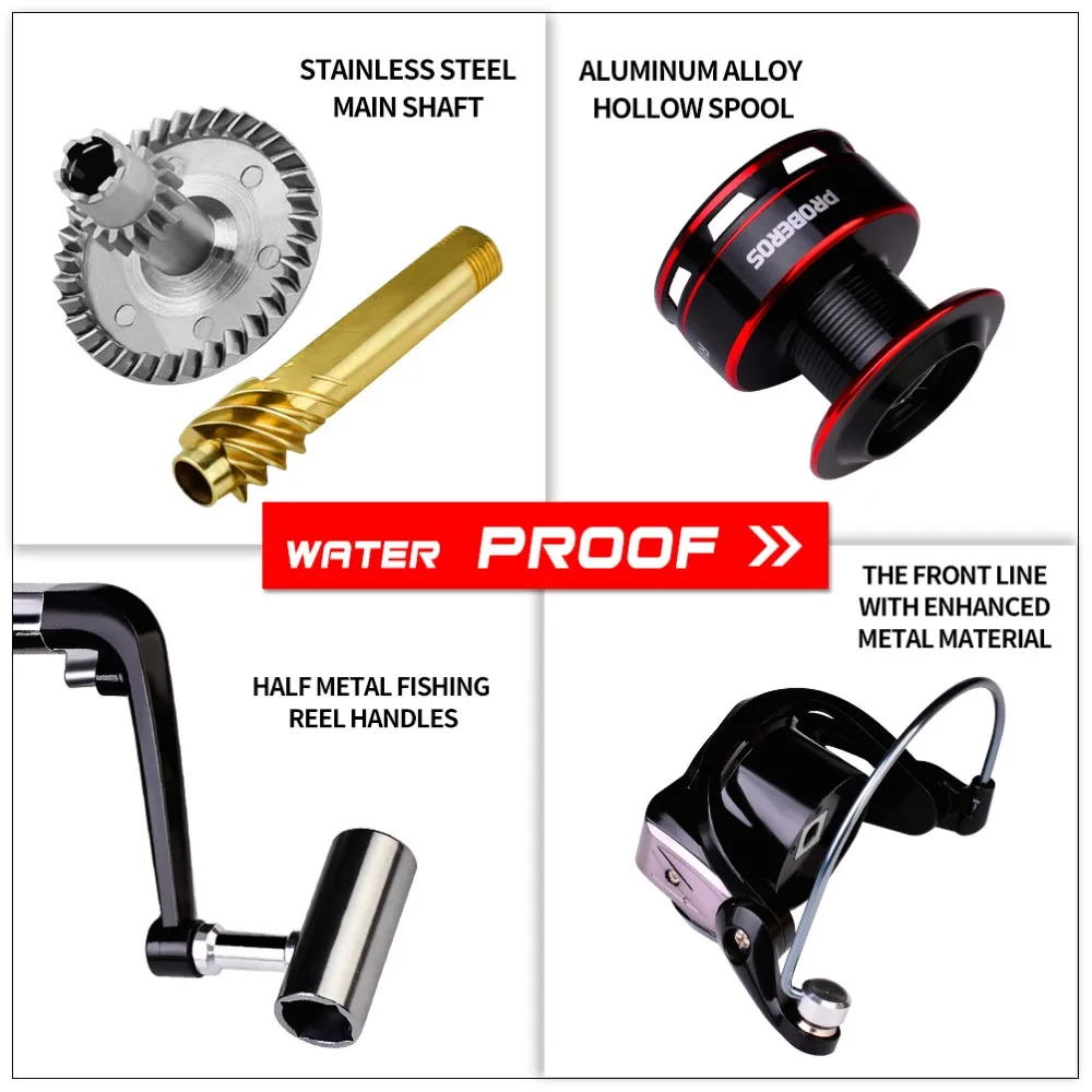 Carretes giratorios súper suaves arrastre máximo 8KG carrete de pesca de carpa todo Metal barco accesorios para peces herramientas agua salada agua dulce - imagen 4