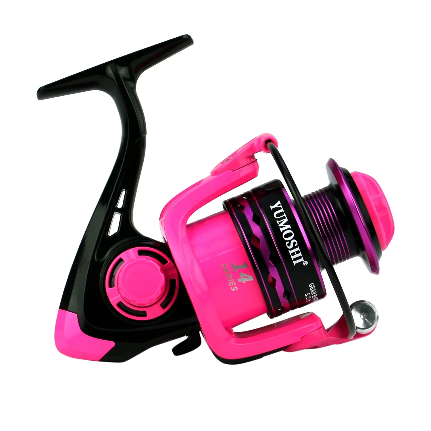 JOF-carrete de Pesca de alta velocidad, Ratio de engranaje 5,2: 1, Metal extremo duradero OE serie Rosa 2000-7000, para cualquier tipo de pez - imagen 2