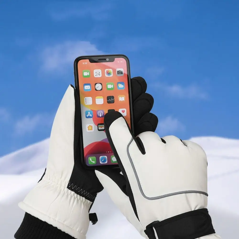 Nuevo Guantes de esquí con pantalla táctil, guantes antideslizantes para montar en invierno, manoplas impermeables para - imagen 5