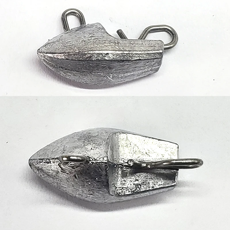 TAKEDO FD05 tipo barco 7g 10g 14g 20g peso de pesca de Metal con anzuelo de gusano tiro de gota accesorios de pesca plomo para pesca - imagen 5