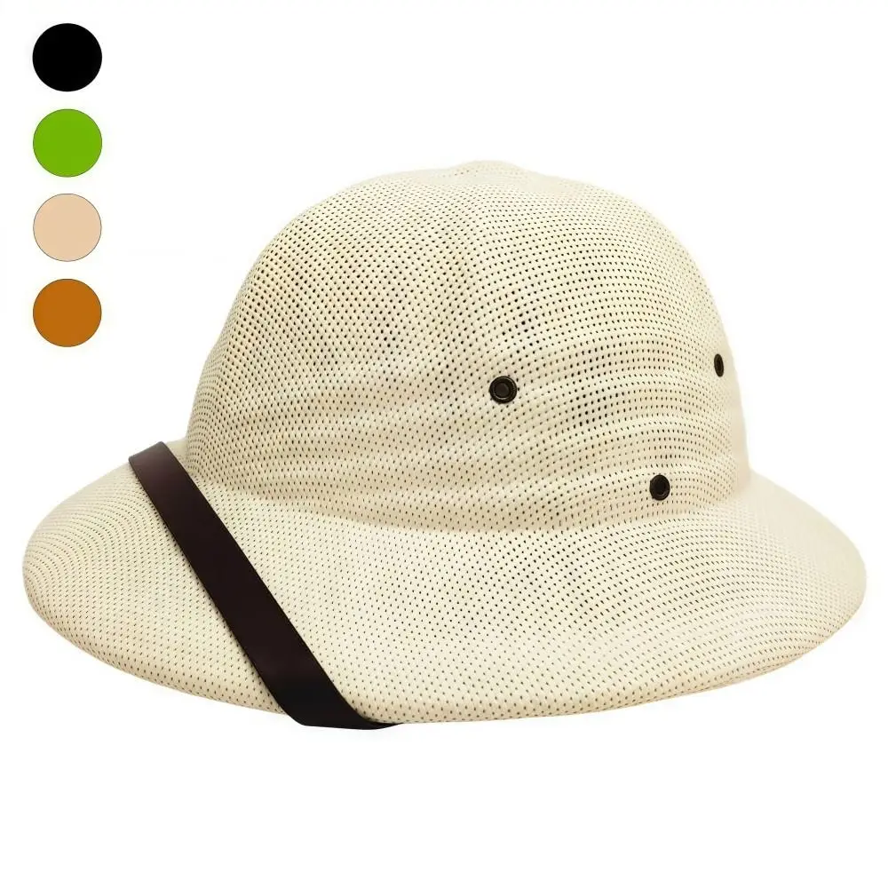Sombrero de paja de verano hecho a mano, sombrero de playa con protección UV transpirable, gorra ligera para mineros de la jungla de las cuatro estaciones