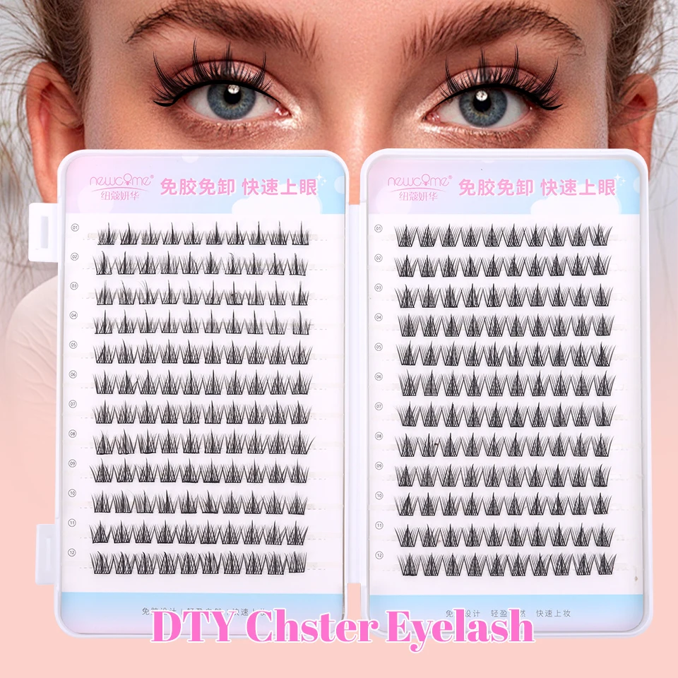Pestañas autoadhesivas, grupo de pestañas sin pegamento, pestañas individuales, grupos de pestañas suaves Idol, maquillaje de pestañas autoadhesivas reutilizables - imagen 4