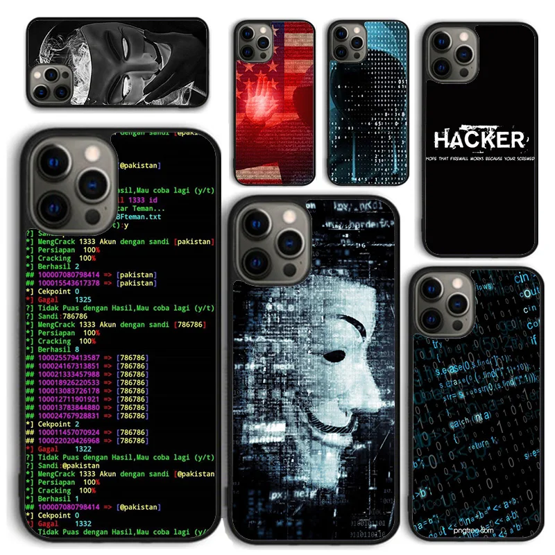 Funda Hacker Code Art para iPhone – Carcasa trasera