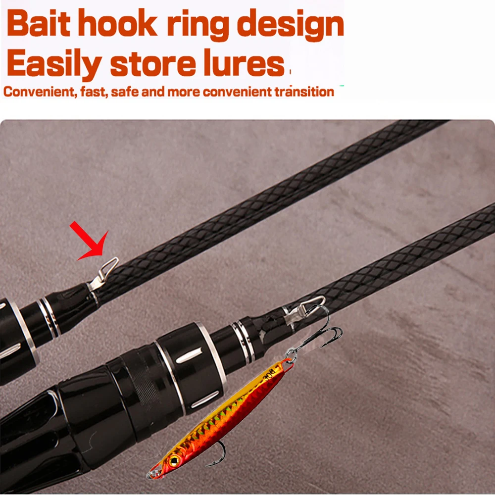 Cañas y carretes de pesca con mosca, 2 secciones, carrete de fundición giratoria para trucha, perca, pesca de ocio, 1,68 M, 1,8 M - imagen 4