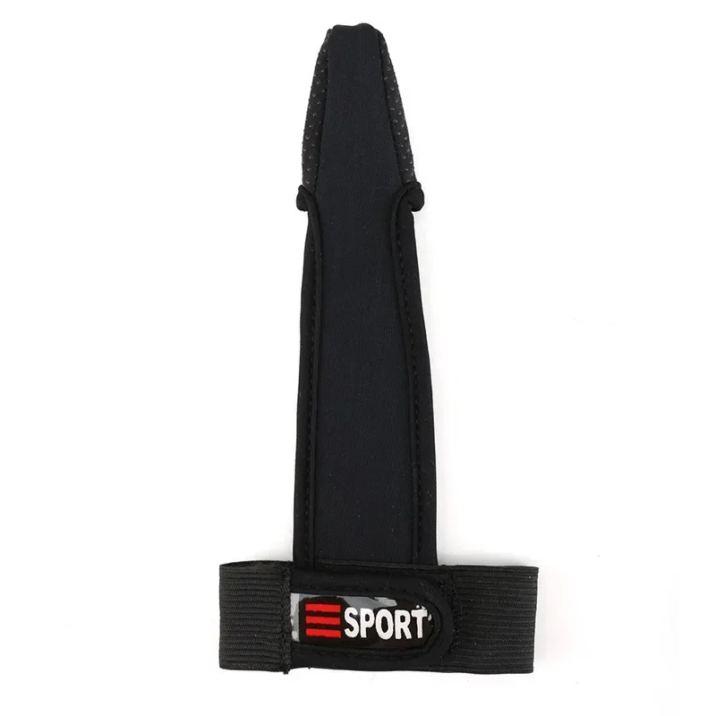 Una banda de soporte de dedo negro diseñada para el uso de deportes y diarios