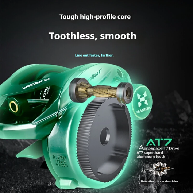 Hasida Aurora Air 8.1: 1 carretes de pesca Baitcast 115g ultraligeros 4KG freno carretes de pesca Baitcast equipo de pesca - imagen 4