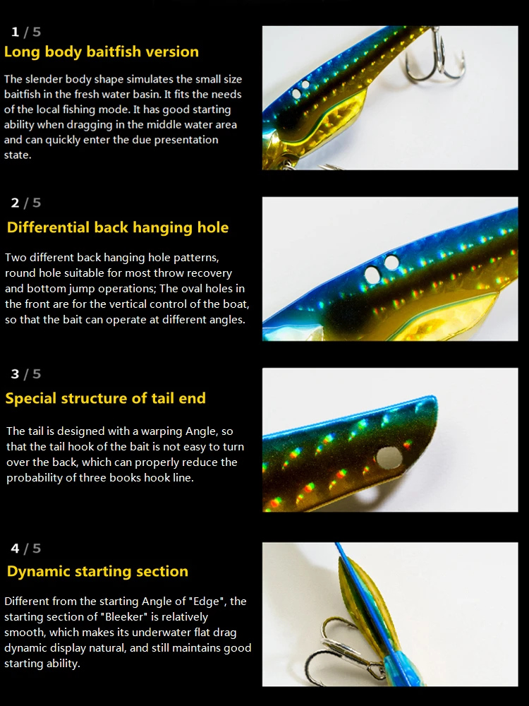 Ravencraft-señuelo de pesca, cebo duro Wobbler Artificial de 52/62/73mm, 5 piezas, novedad - imagen 4