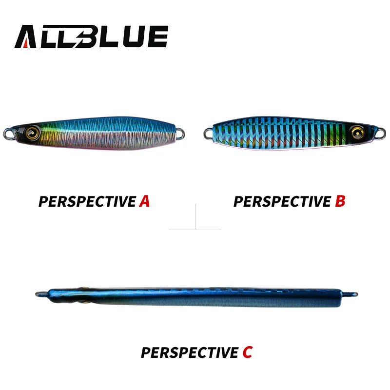 ALLBLUE KAIDO-gabarito de Metal delgado, 20G, 30G, 40G, 60G, cuchara de Jigging, lubina fundida, señuelo de pesca de agua salada, aparejos de cebo Artificial - imagen 3