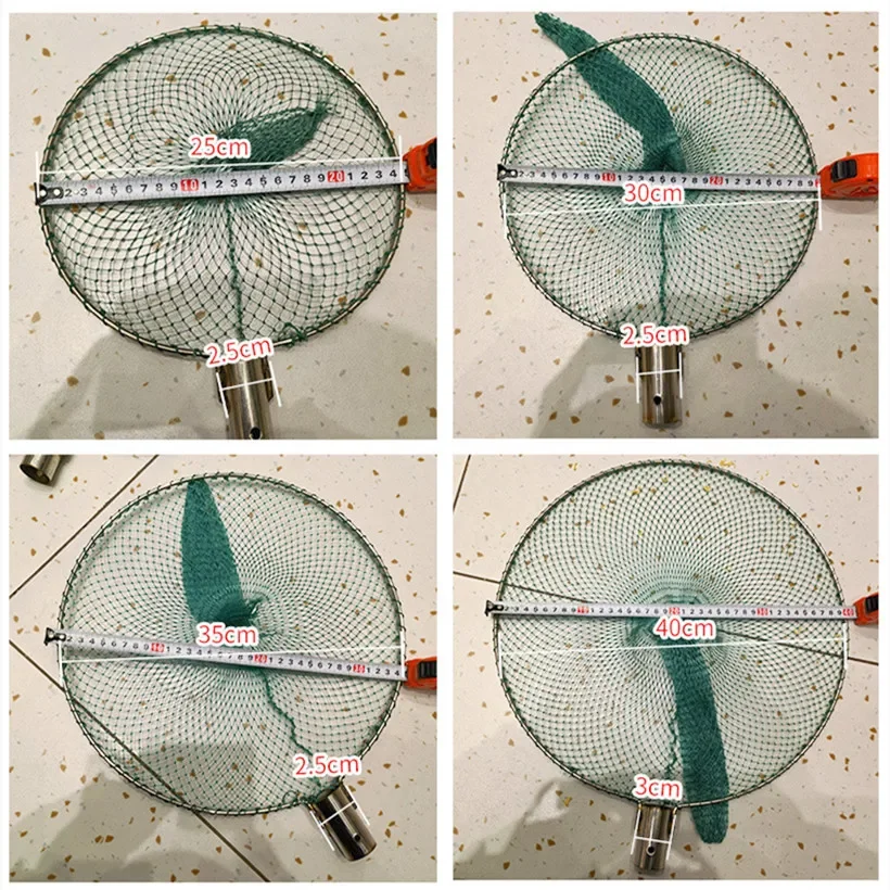 Red de copia de acero inoxidable sólido, mecanismo de cabeza de copia, bolsa de pesca, red de pesca, anillo de copia de pez de ojo cerrado - imagen 4