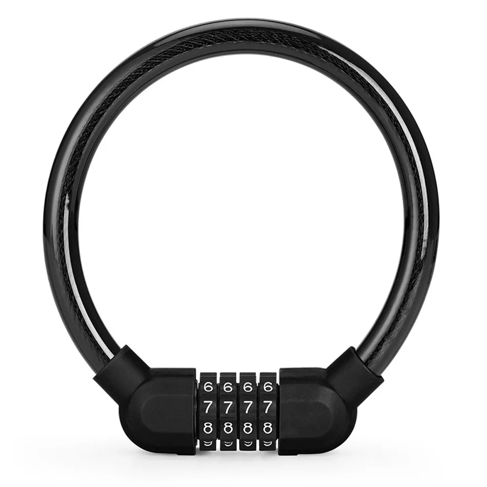Cable de acero Universal, combinación de dígitos, bloqueo de contraseña reiniciable para bicicleta, candado de seguridad, accesorios para bicicleta - imagen 4