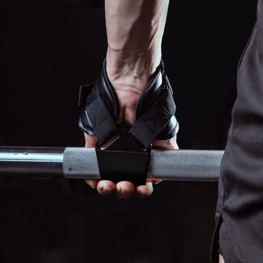 1 par de correas de elevación tipo gancho SBR, gancho de agarre de levantamiento de pesas ajustable, protector de muñeca de energía auxiliar suave estable para gimnasio - imagen 2