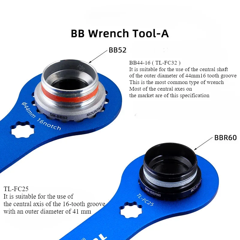 Dos ejes de aleación de aluminio finos opcionales, llave BB DUB, herramientas de desmontaje y instalación de placa dentada integrada multifuncional - imagen 2