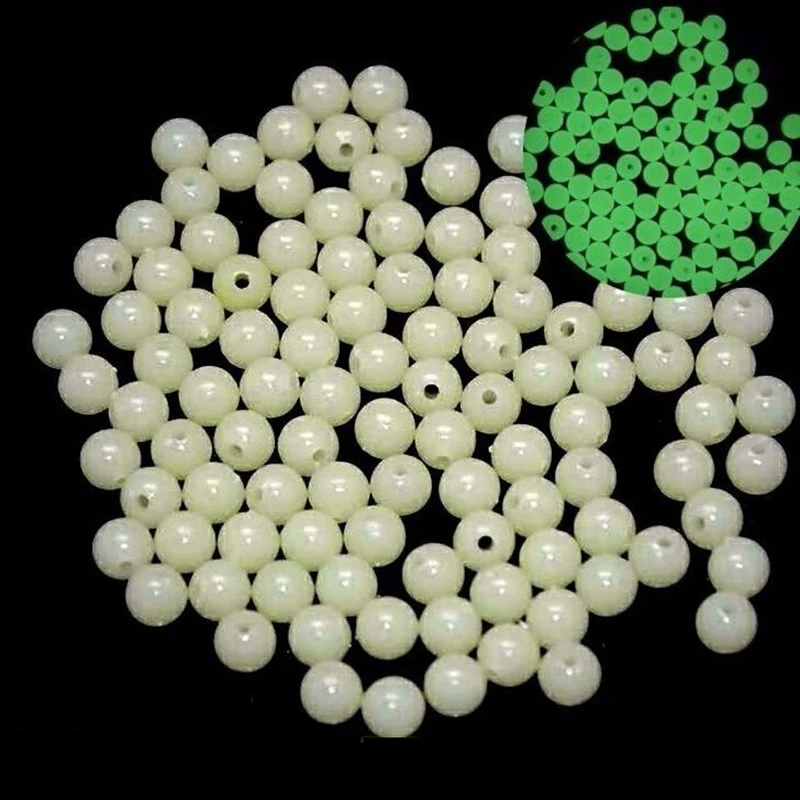 100 Uds cuentas luminosas 3mm-12mm frijoles espaciales de pesca bolas flotantes redondas luz que brilla en la oscuridad para juego de accesorios de pesca - imagen 5