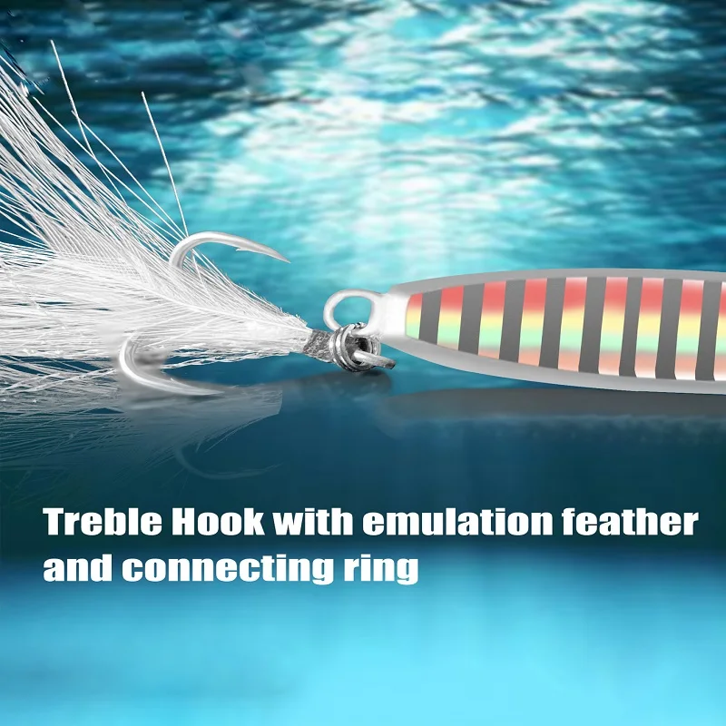 Herramienta de pesca al aire libre con cabeza roja y cuerpo plateado, plantilla de Metal de carbono, señuelo de pececillo que se hunde, plantilla de Metal de hundimiento rápido colorida, cebo para lubina - imagen 3