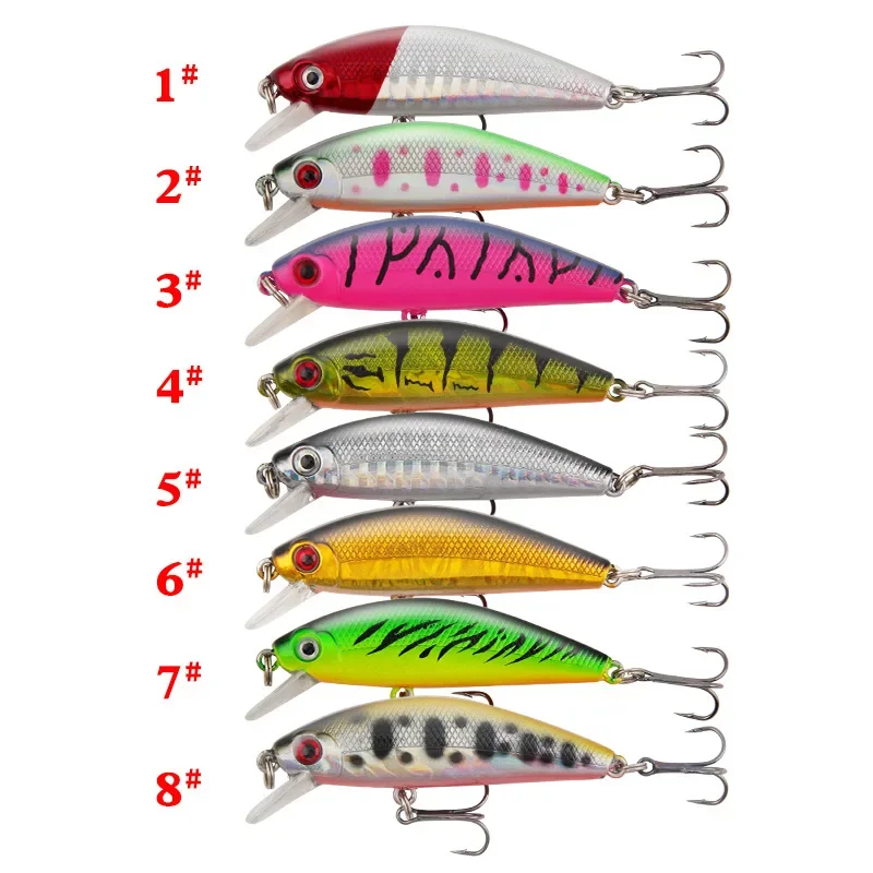 Señuelo de Pesca Minnow de 66mm y 9,5g, cebo duro que se hunde, Wobbler Jig, Crankbait, carpa, lubina, aparejos de Pesca SwimBait - imagen 2