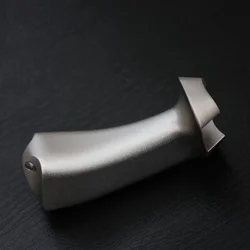 Empuñadura tirachinas aluminio macizo plateado para lanzar cebo