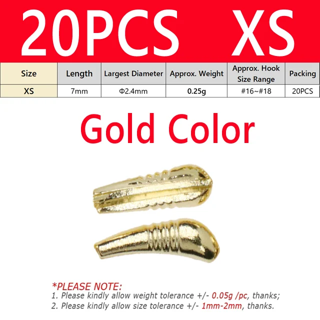 20PCS XS Gold