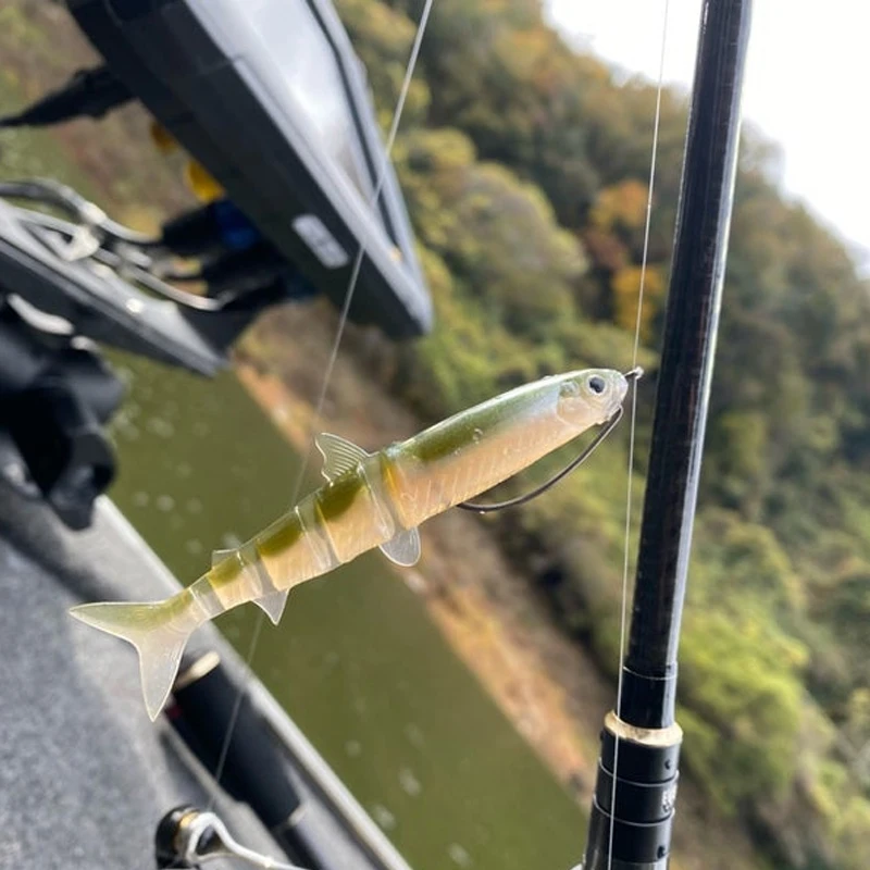 Japón Imakatsu Ultra-realista multisección señuelo cebo de pescado blando JAVALLON85 recubrimiento de simulación lubina gusano blando - imagen 4