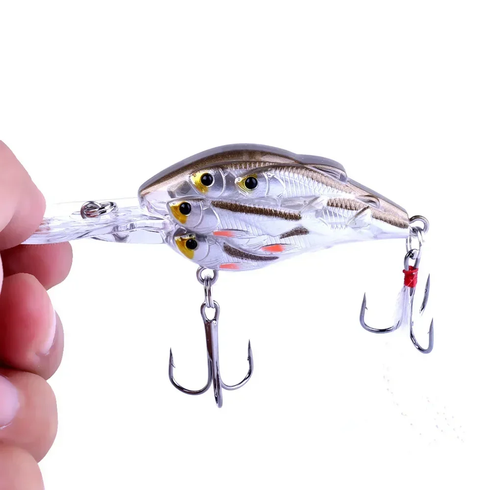 Anzuelo de plumas, señuelo de camino de roca, 75mm /9,3g, nueva pluma, señuelo de pesca en superficie, accesorios de pesca, cebo duro Artificial, cebo para trucha - imagen 5