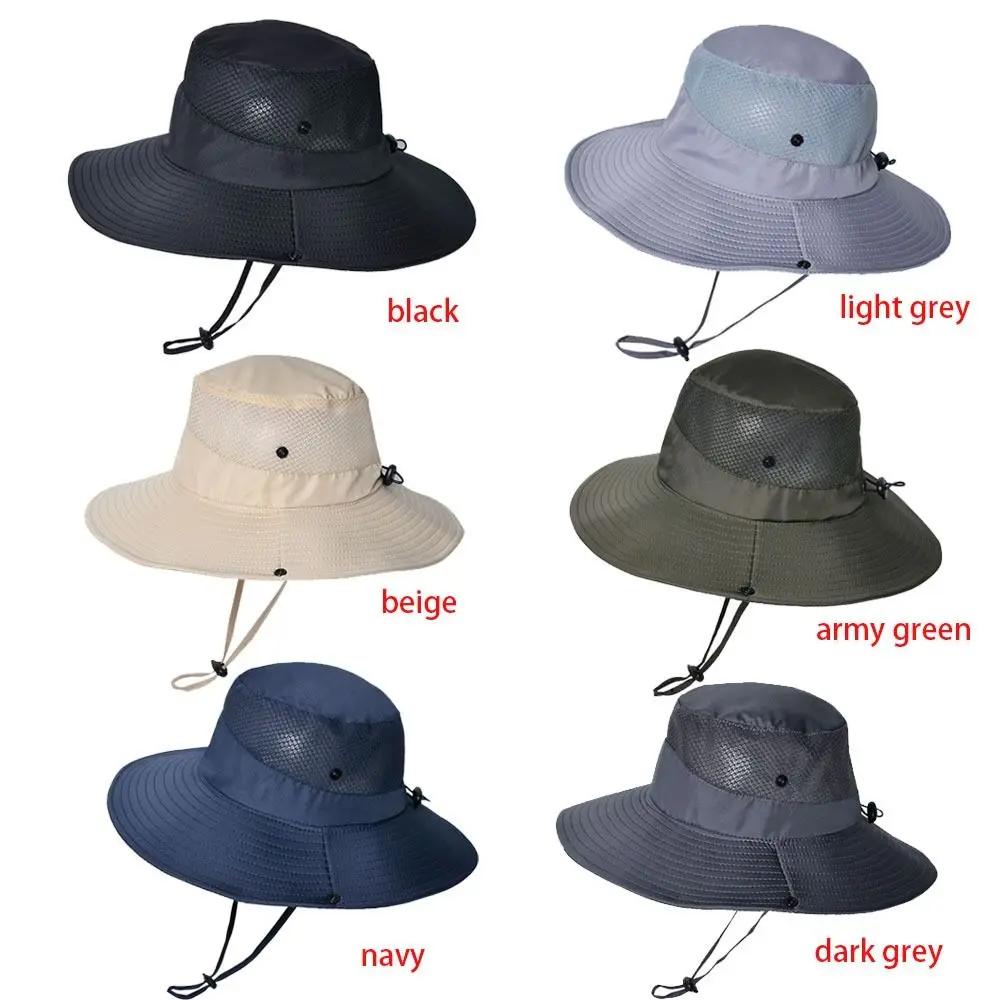 Sombreros de cubo ajustables para acampar, senderismo al aire libre, sombrero de sol de verano, gorras de montañismo, protección Anti-UV - imagen 5