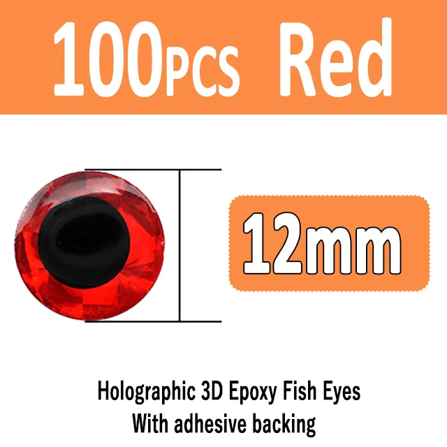 12mm red 100pcs