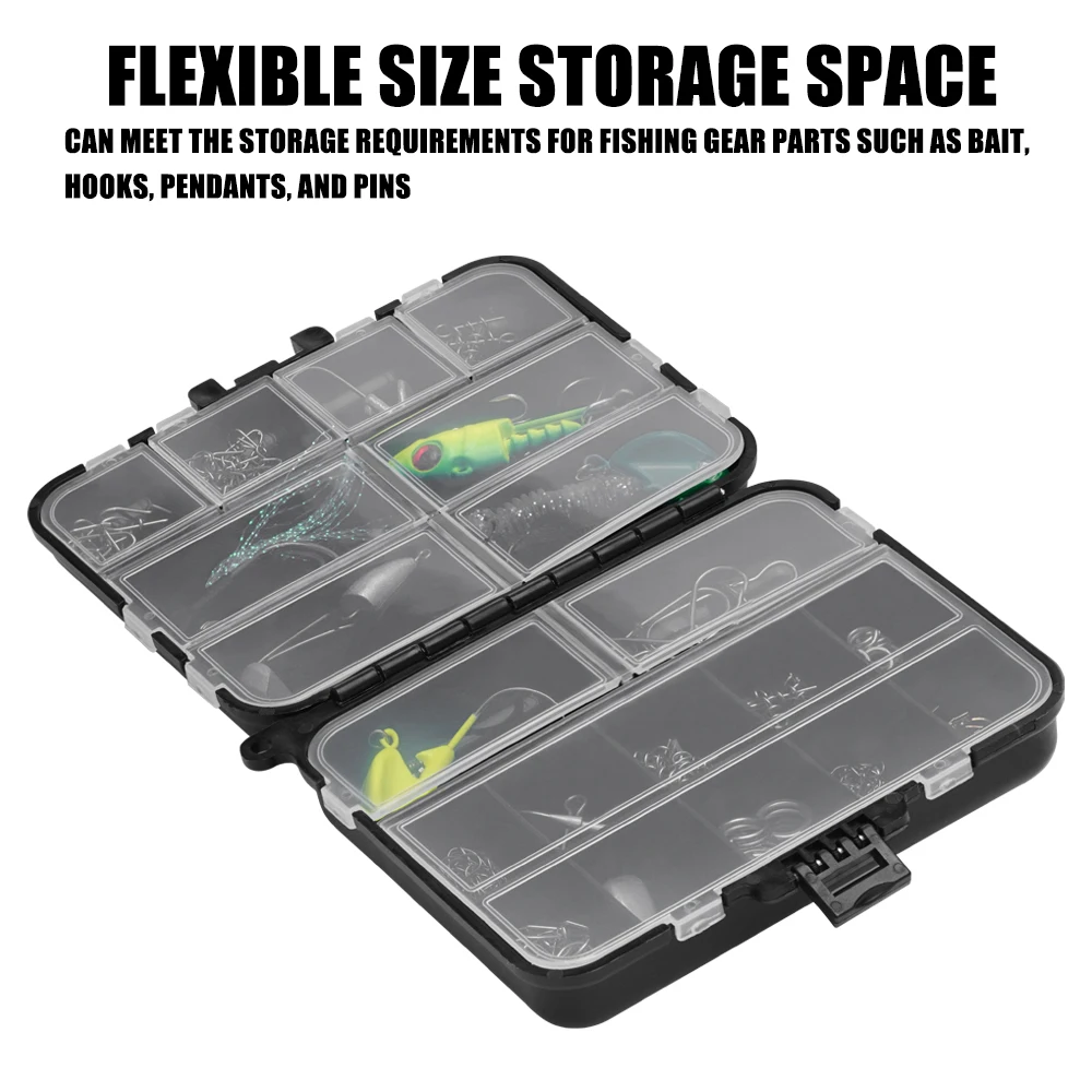 Caja de aparejos de pesca: organizador de compartimentos espaciosos con diseño ultraportátil para anzuelos, señuelos, cebos, accesorios de pesca - imagen 3