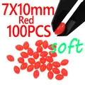 7X10mm Red 100pcs