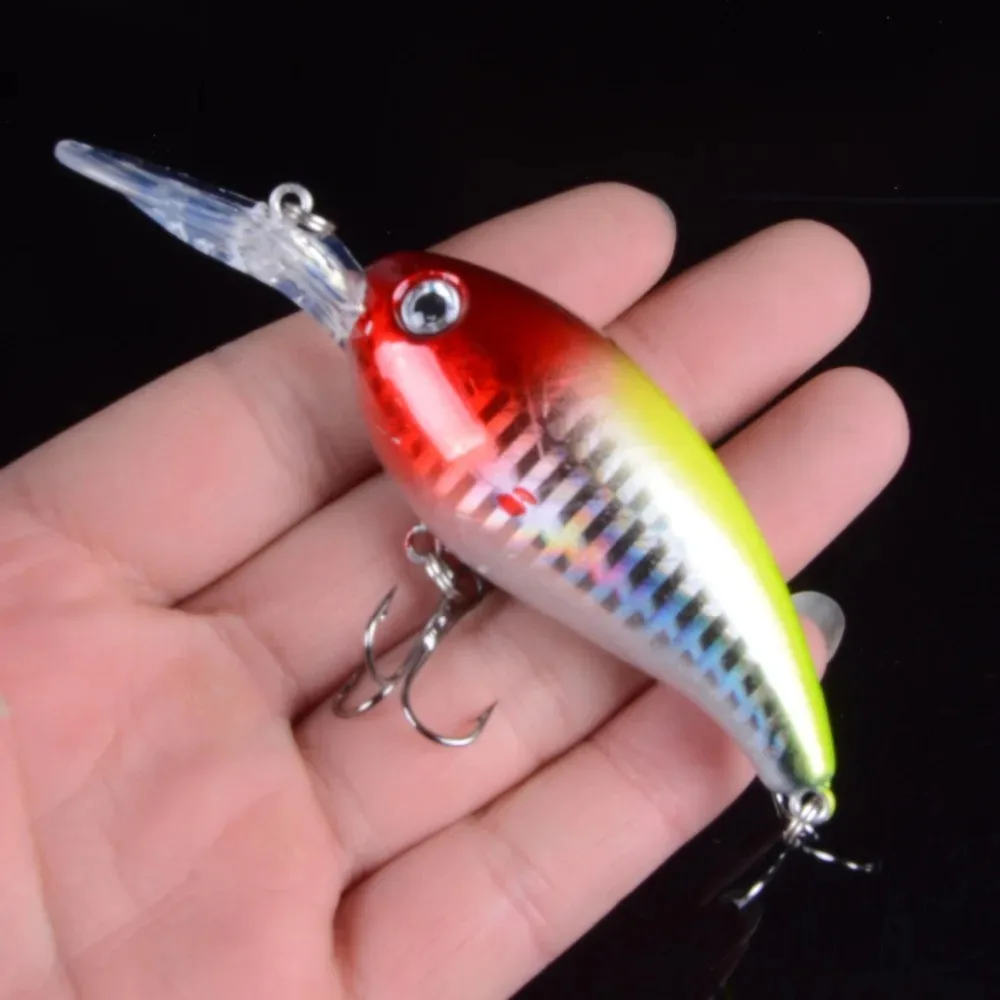 5 uds manivela señuelo de Pesca cebo Wobbler Minnow Isca ojos artificiales 3D señuelos Crankbait para lubina Lucio carpa aparejos de Pesca - imagen 4