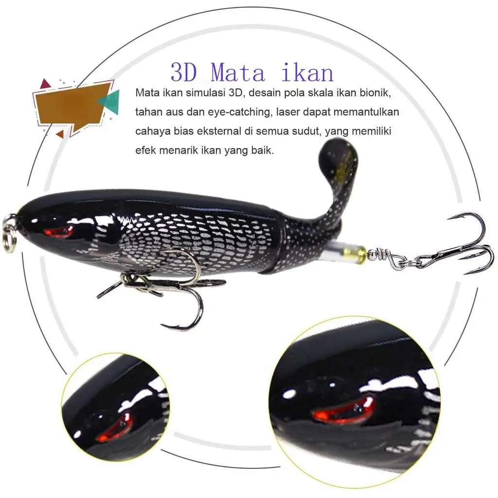 Señuelo de 13g y 35g, hélice para Tractor, cola giratoria, Popper, señuelo de pesca de mar flotante, cebo duro, lápiz de agua flotante, subcebo de carretera - imagen 2