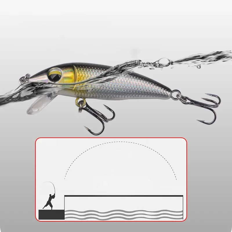 OUTKIT nueva leyenda Minnow 56mm 4,6g flotante Mini Wobbler señuelo de pesca cebo duro Artificial trucha Crankbait aparejos de pesca - imagen 4