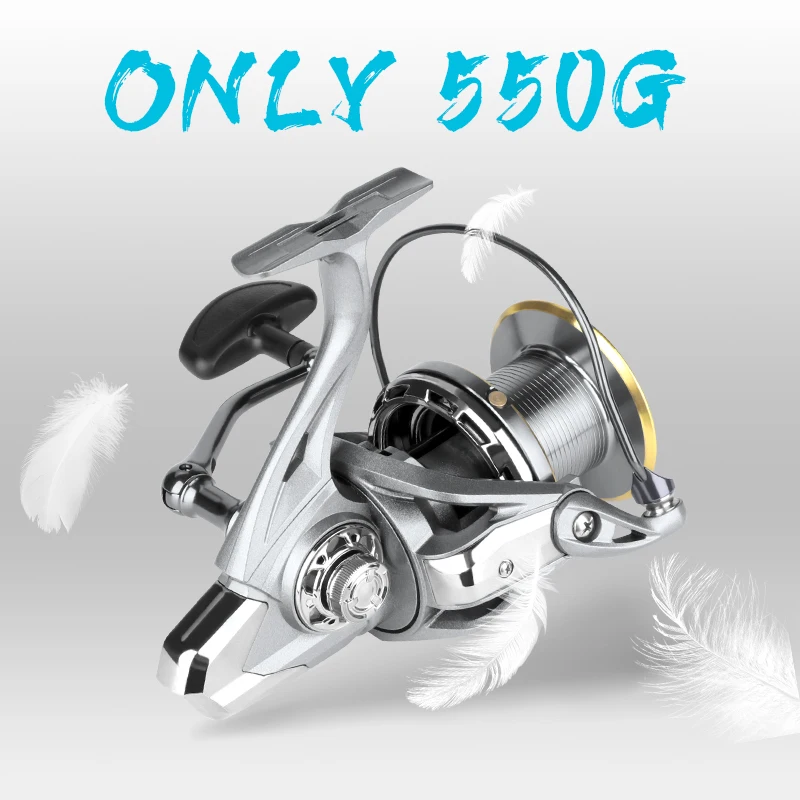 Carretes de pesca grandes DEUKIO 8000 9000 10000 12000 14000 carrete giratorio arrastre máximo 20KG potente carrete de pesca de carpa de agua dulce de agua salada - imagen 5