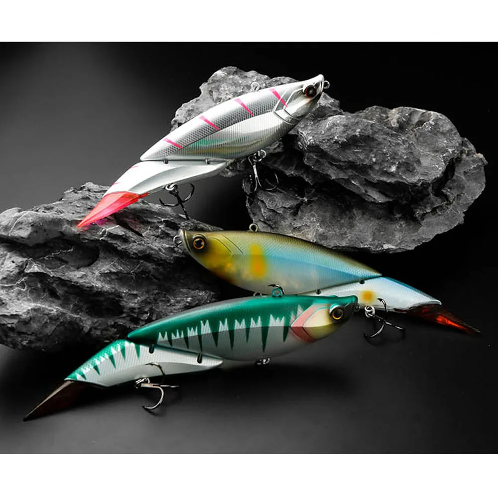 JOHNCOO-cebos de pesca articulados de 190mm, cebos flotantes con vibración, 2 segmentos, cebo gigante grande, 50g, cola de pez blanda, cebos duros Wobblers - imagen 4