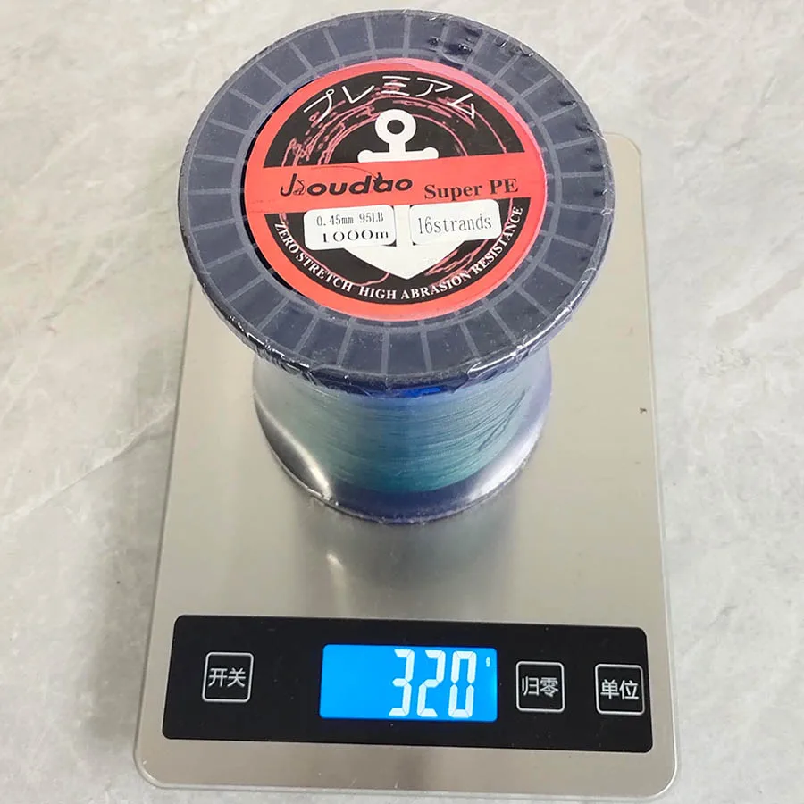 Línea de pesca trenzada de atún de 16 hebras, línea de pescado trenzada de 1000m, líneas de prueba de PE de 95 libras para pesca en agua salada en el mar - imagen 4