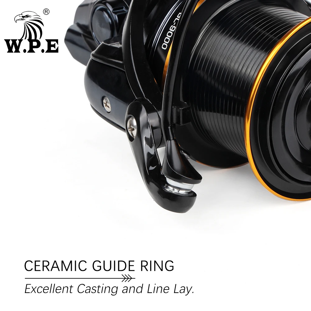 W.P.E-carrete de pesca de carpa brillante, 8500, 9000, 7 + 1 rodamientos de bolas, relación de engranaje 4,6: 1, carrete de línea de Metal completo, aparejos de pesca - imagen 5