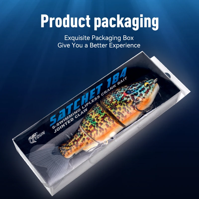 LEYDUN Señuelo Swimbait Articulado Flotante para Lubina – Forma S - imagen 4