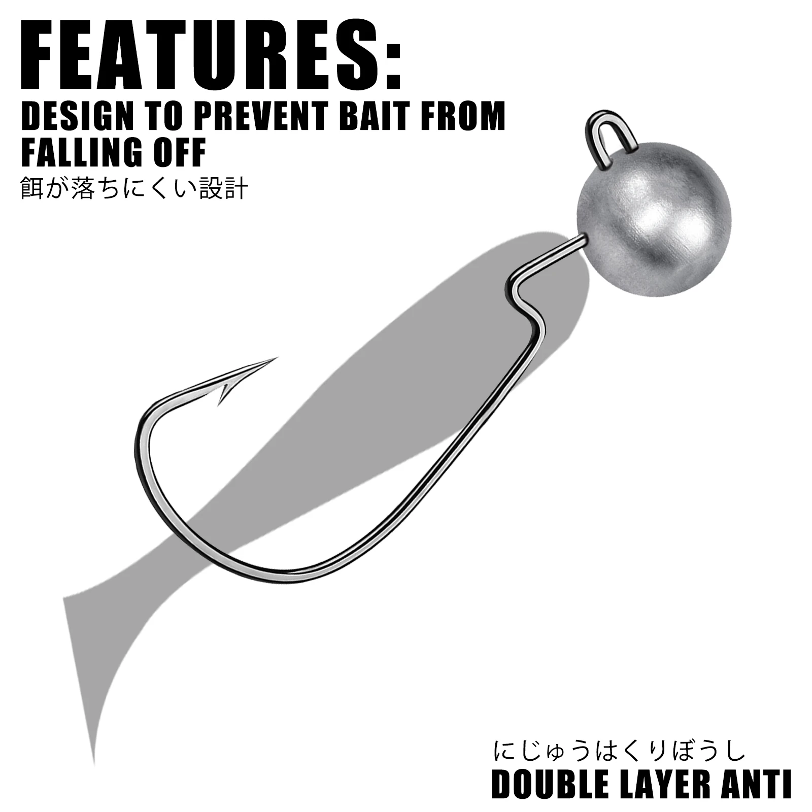 Anzuelo de plomo con manivela para Pesca, anzuelos con cabeza de anzuelo Rockfish Ajing, señuelo de gusano suave, productos de Pesca para lubina, Lucio, trucha, 3,5-10g, accesorios - imagen 3