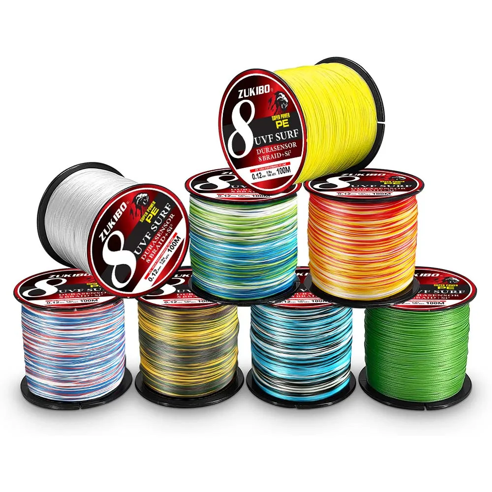 ZUKIBO-sedal de pesca trenzado Super Power X8, PE Patriot, 8 hebras, 100M, 300M, 500M, 1000M, 2000M, 3000M, tejido de pesca, línea súper fuerte - imagen 2