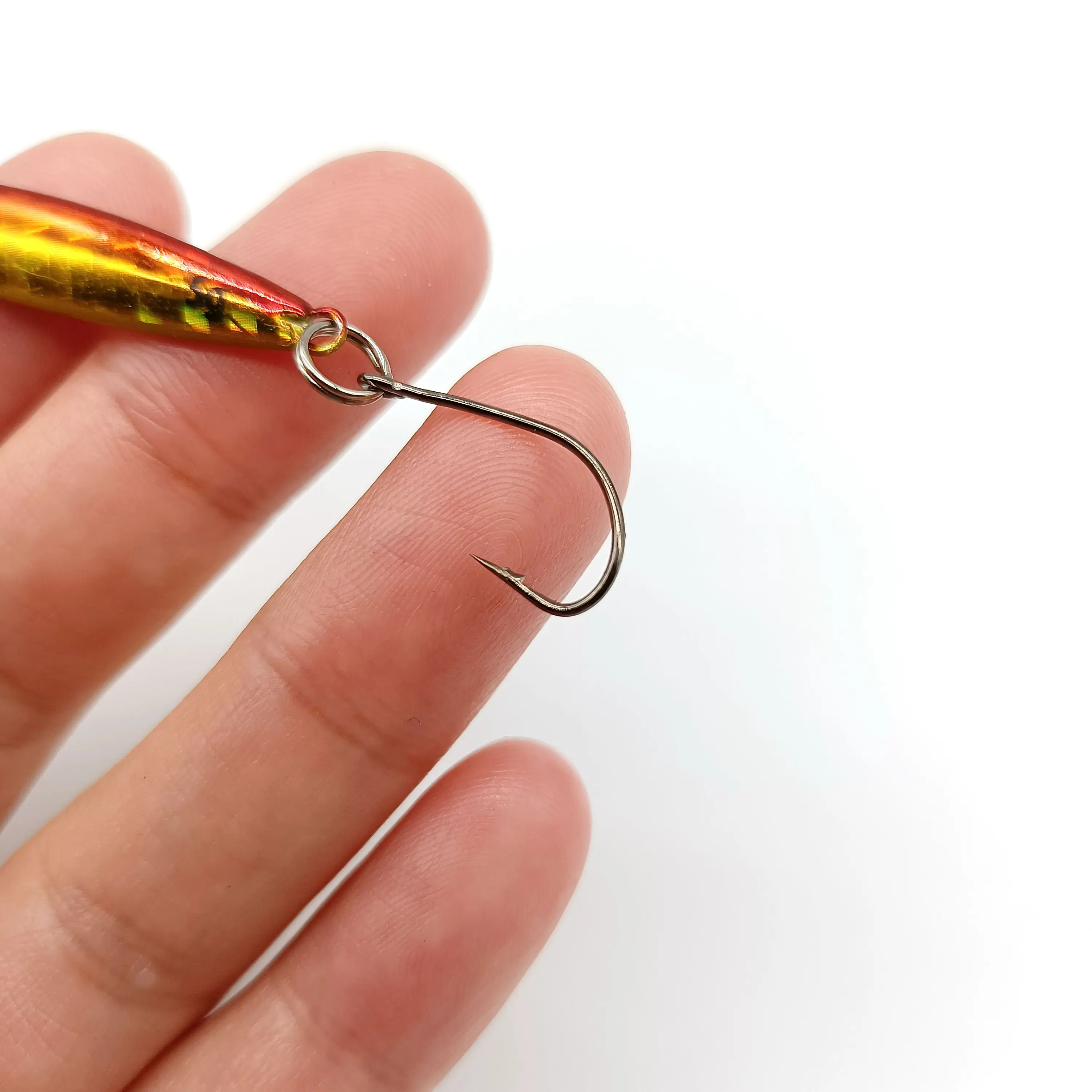 DUODUOYU-Mini Plantilla de Metal para pesca, 5g/35mm, pez pequeño con un solo gancho Isca, equipo de pesca Artificial - imagen 3