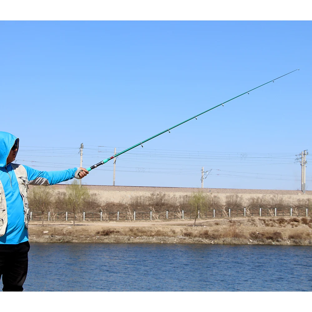 Combo de caña y carrete de pesca, telescópico con bobina de pescado 5,5: 1, carretes giratorios, carrete de Metal, accesorios de pesca, 1,8-3,6 m - imagen 3