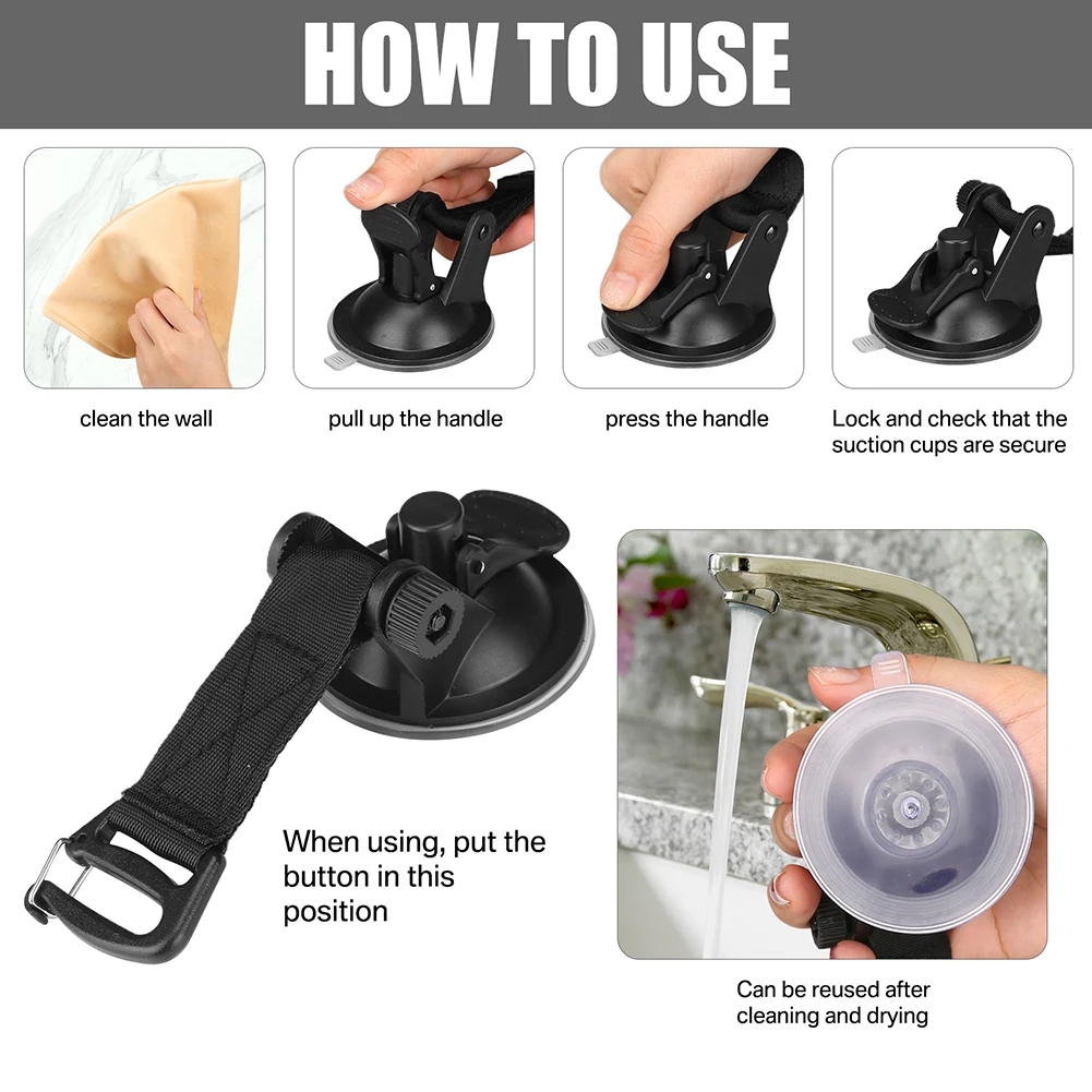 Hebilla de ventosa para tienda de campaña de coche, anclas laterales redondas Triangulares para toldo, tienda de campaña al aire libre, ancla con ventosa, gancho multiusos de seguridad - imagen 2