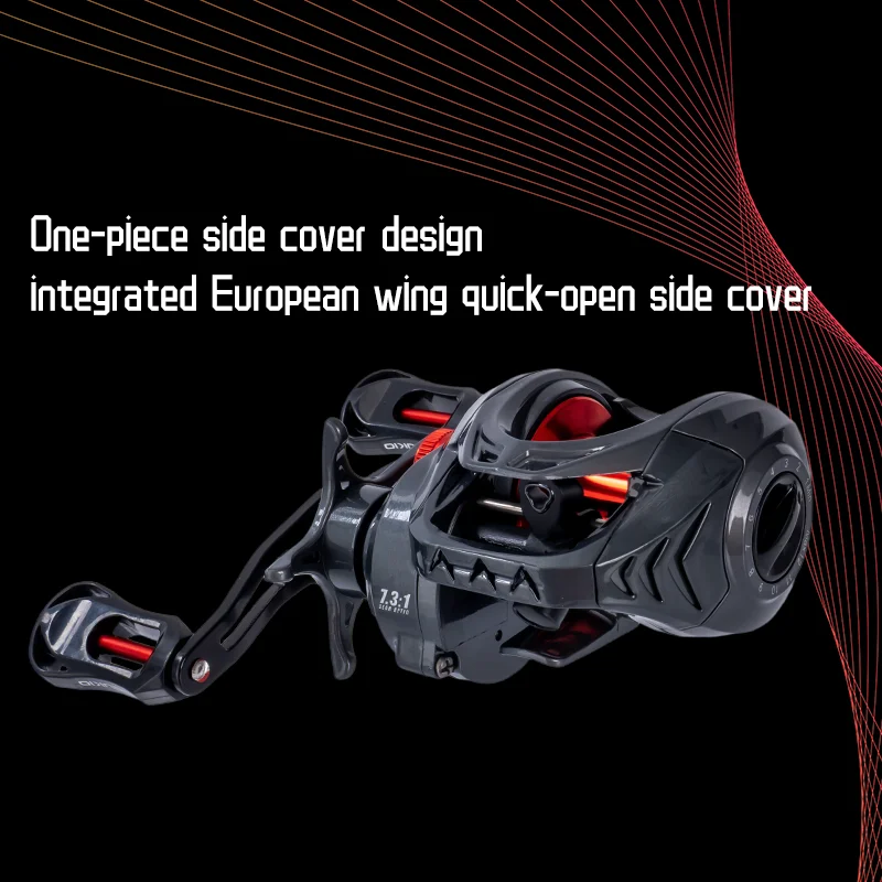 Carrete Baitcasting Ultraligero DEUKIO – 7,3:1 con freno magnético