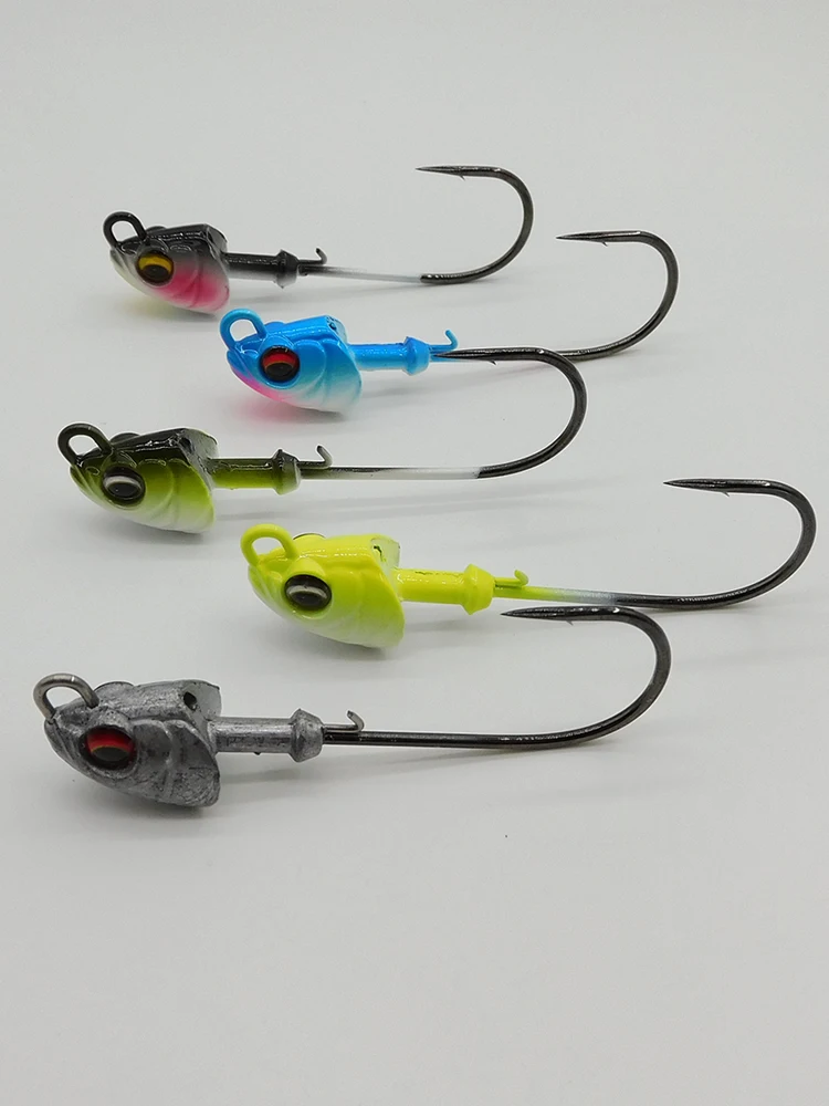 Paint jig head 7g 14g anzuelos de pesca para pesca de trucha y luccio - imagen 3