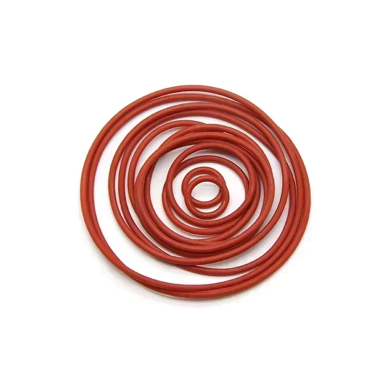 10/50 Uds. Anillo tórico de silicona rojo VMQ CS 1,5mm OD 5/6/7/8/9 ~ 80mm junta tórica de sellado de calidad alimentaria junta aislante impermeable - imagen 4