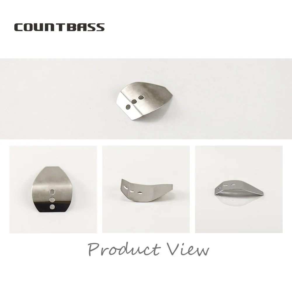 COUNTBASS 50 Uds hojas de Chatter de acero inoxidable Shakee Jig bailarina cuchillas piezas de Señuelos de Pesca - imagen 3