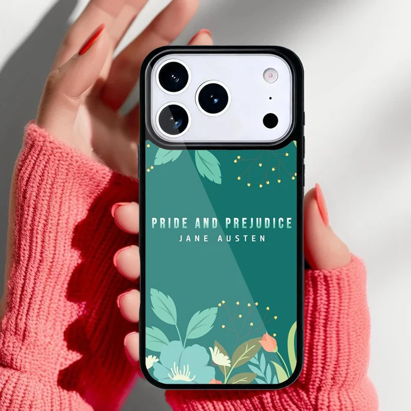Funda literaria Orgullo y Prejuicio para iPhone vista frontal