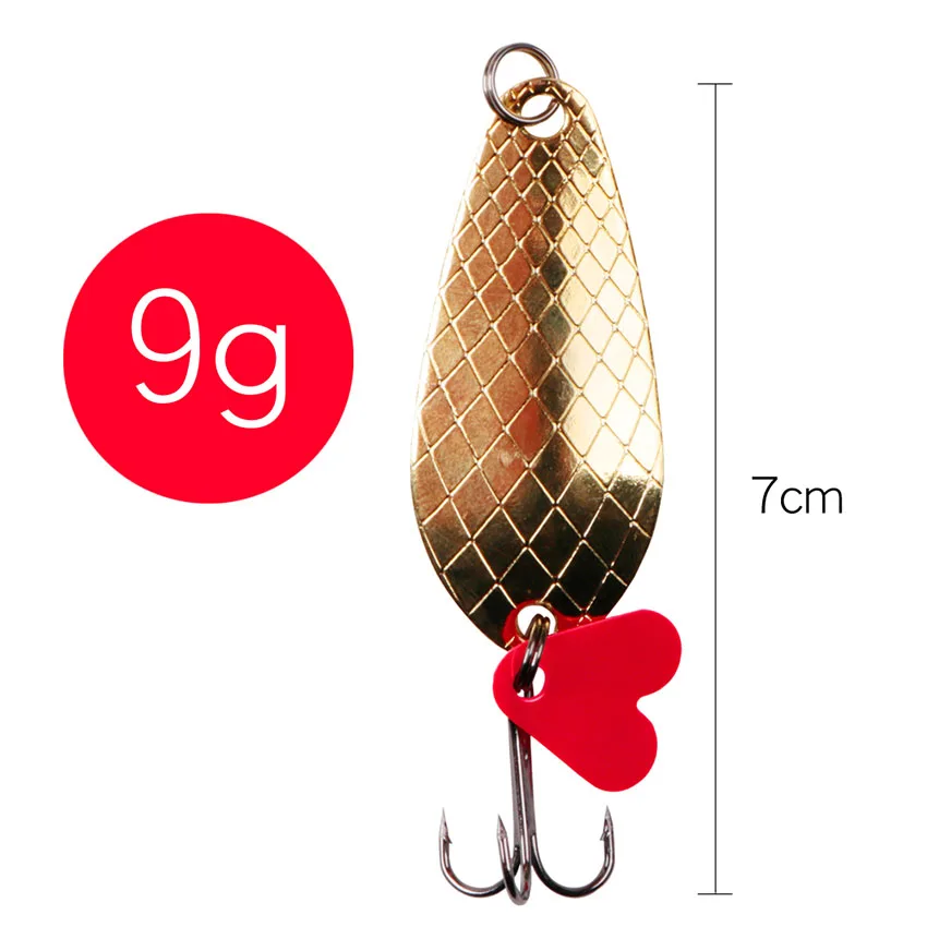 5 unids/lote señuelo cuchara de pesca 9g cebo duro de pesca Spinner señuelo de pesca lentejuelas Atificial Wobbler accesorios de aparejos de pesca - imagen 3